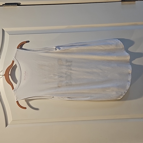 Miken Flow WILL SQUAT FOR TACOS Tank Top Sleeveless Womens Medium White Gold - Picture 5 of 12